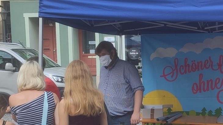 Infostand der PfD auf dem Bad Belziger Bürgerfest