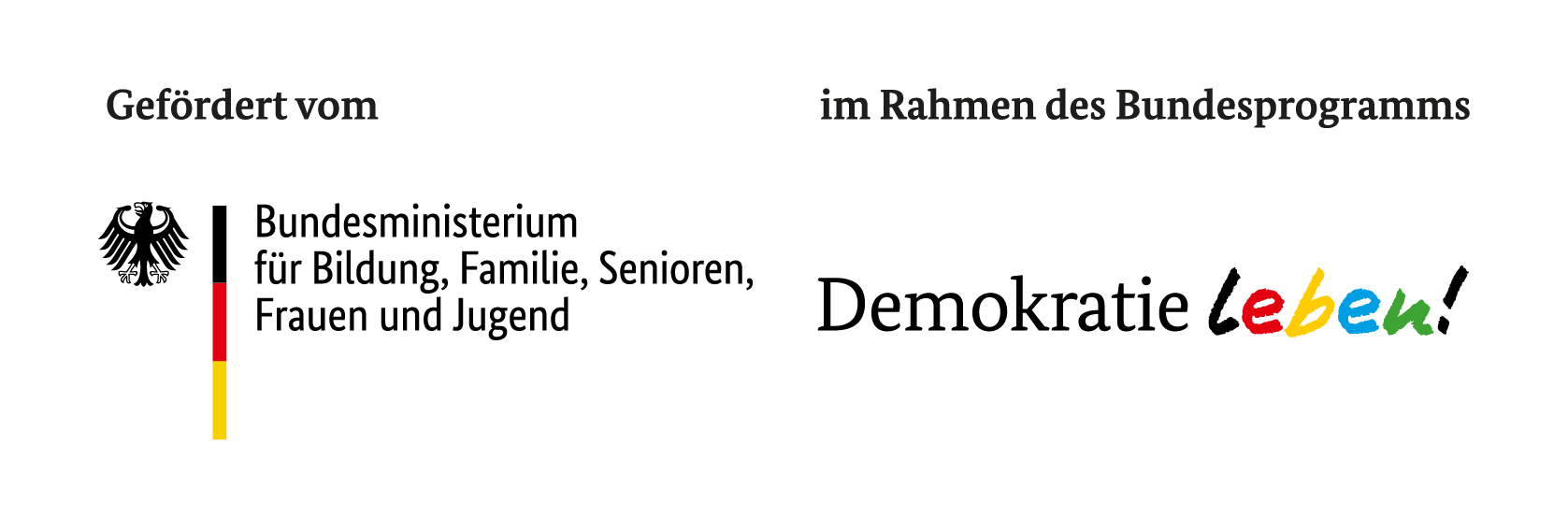 Logo BMBFSFJ Demokratie leben!