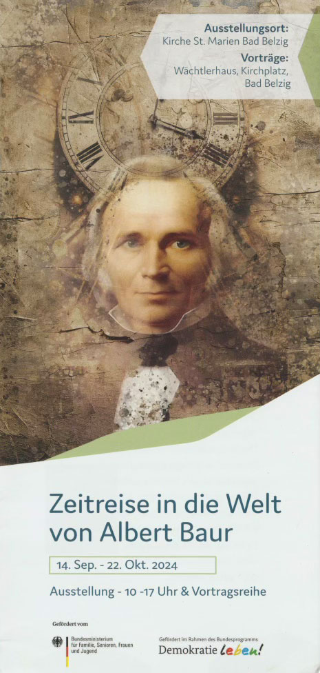 Ausstellung-Albert-Baur-in-Bad-Belzig-2024 Plakat zur Ausstellung Albert Baur in Bad Belzig 2024