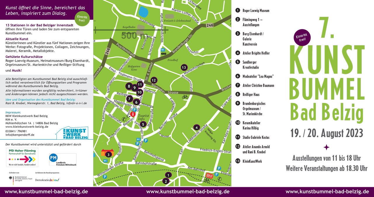 Flyer Kunstbummel Bad Belzig 2023 Flyer Kunstbummel Bad Belzig 2023